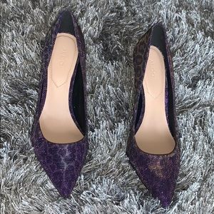 Aldo Leopard print metallic pumps